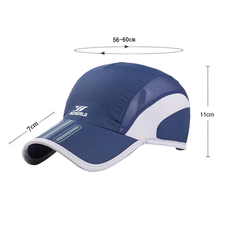 Бренд, летняя Мужская дышащая сетчатая шляпа, быстросохнущая Кепка Snapback, мужская спортивная шляпа для скалолазания и бега