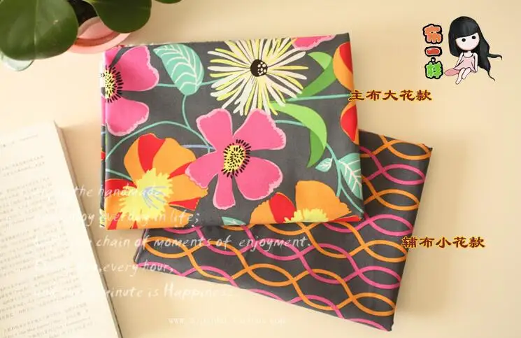 Модный Ретро Цветочный tissu 50*50 см 2 шт хлопчатобумажная ткань пэчворк tecidos