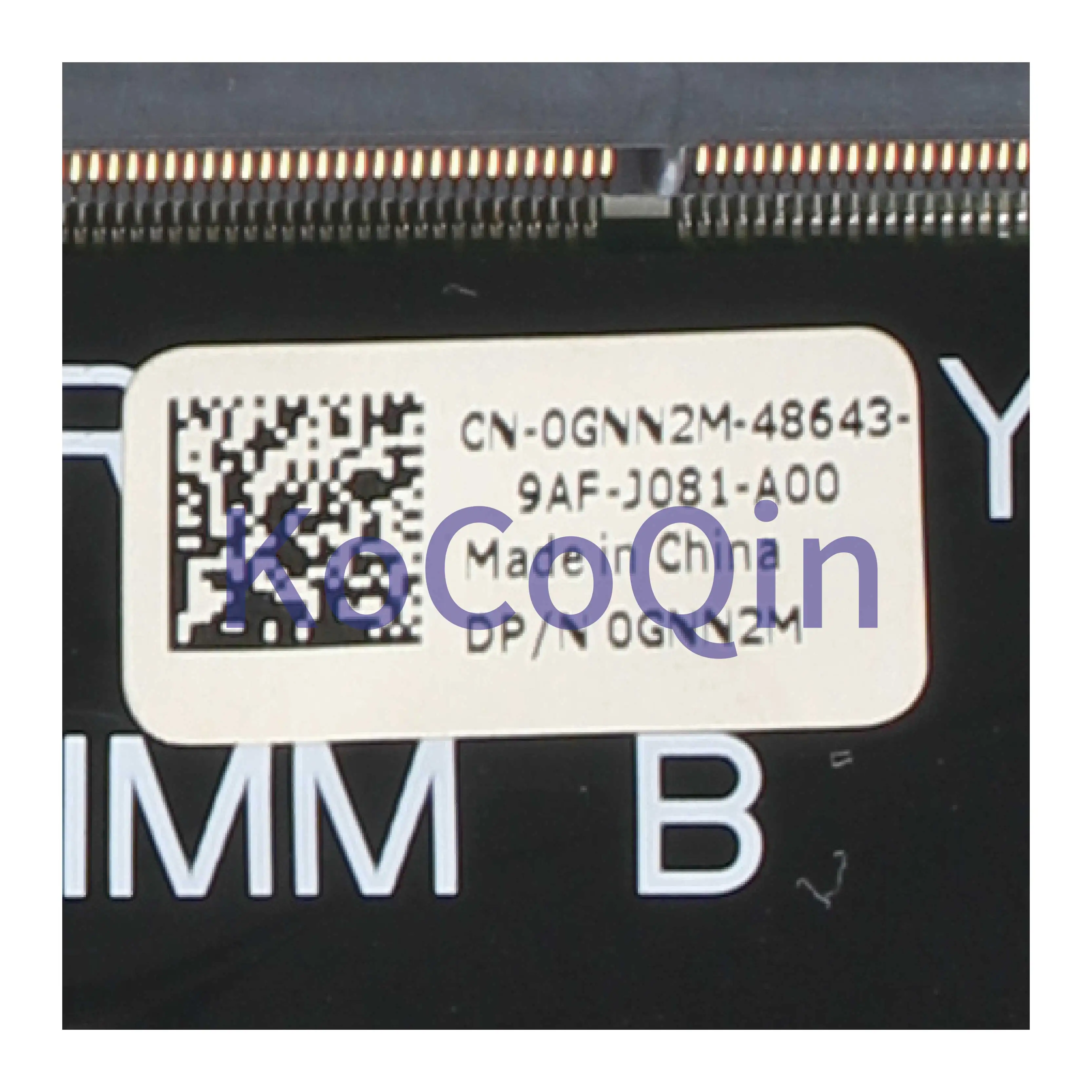 KoCoQin Laptop motherboard For DELL Precision M6500 Mainboard CN-0GNN2M 0GNN2M DA0XM2MBAE0 PM55