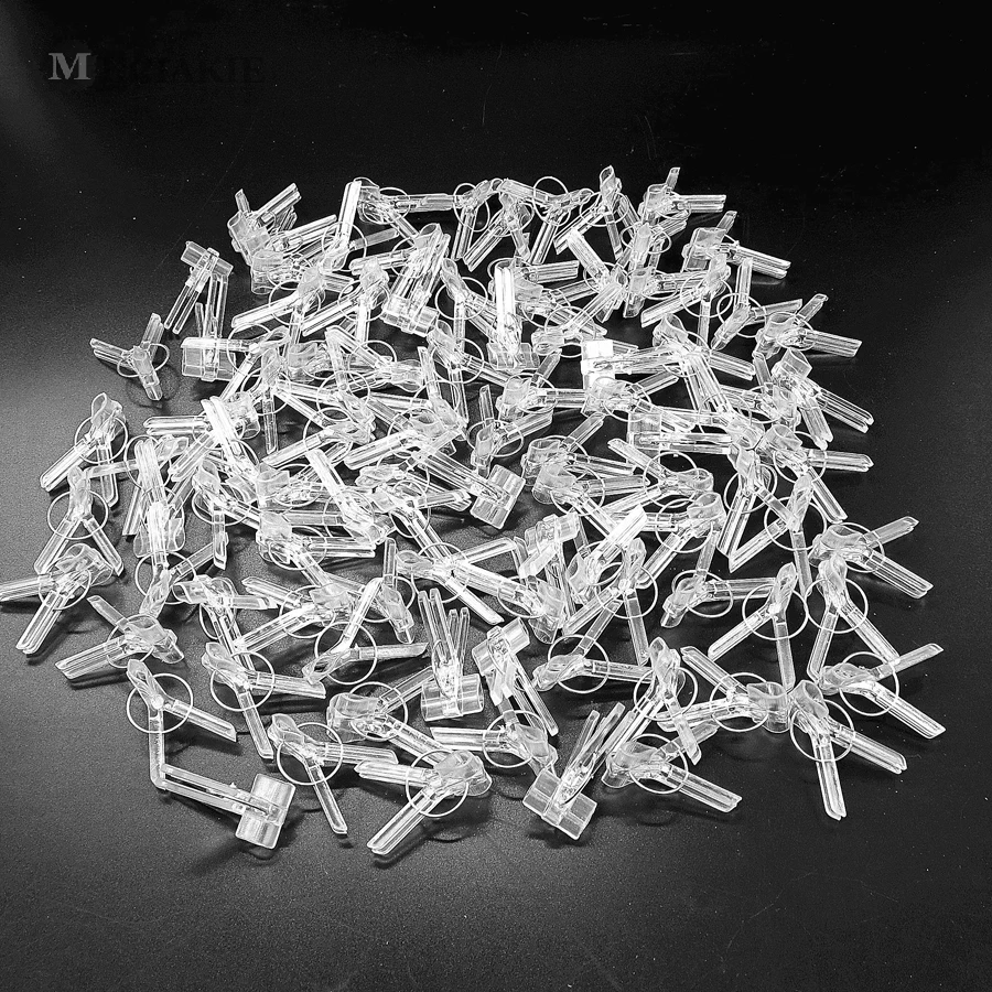 MUCIAKIE 100 шт. 15x30 см прививочные зажимы прозрачные пластиковые садовые соединители для прививки растений высокое качество