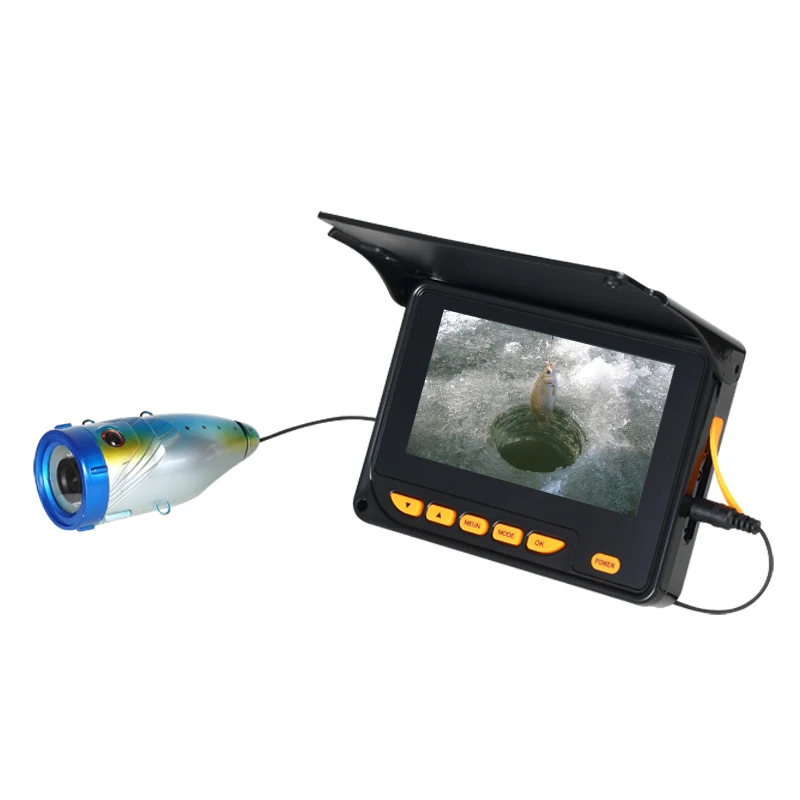 1000TVL 4.3'' Color LCD Monitor Underwater Video Fishing Camera System 20m Cable Visual Fish Finder