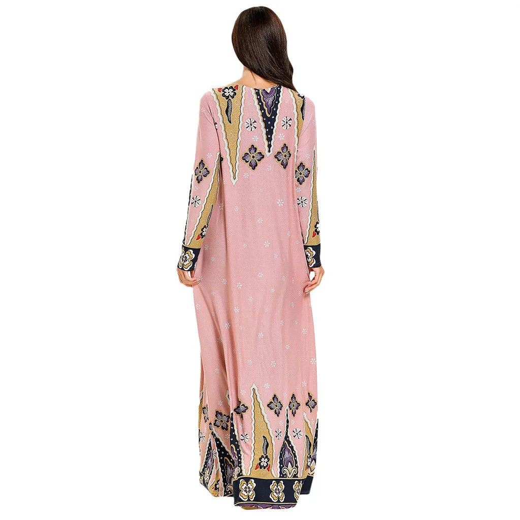 Мусульманский вышитый бисером Кафтан Абая Дубай женский исламский халат платье M