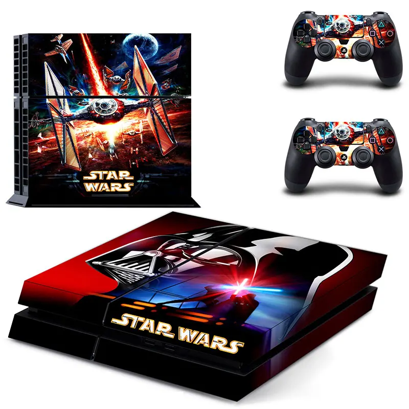 Star Wars battleпередний 2 наклейка для PS4 виниловая наклейка, стикер для консоли sony Playstation 4 и 2 контроллера наклейка для PS4 наклейка