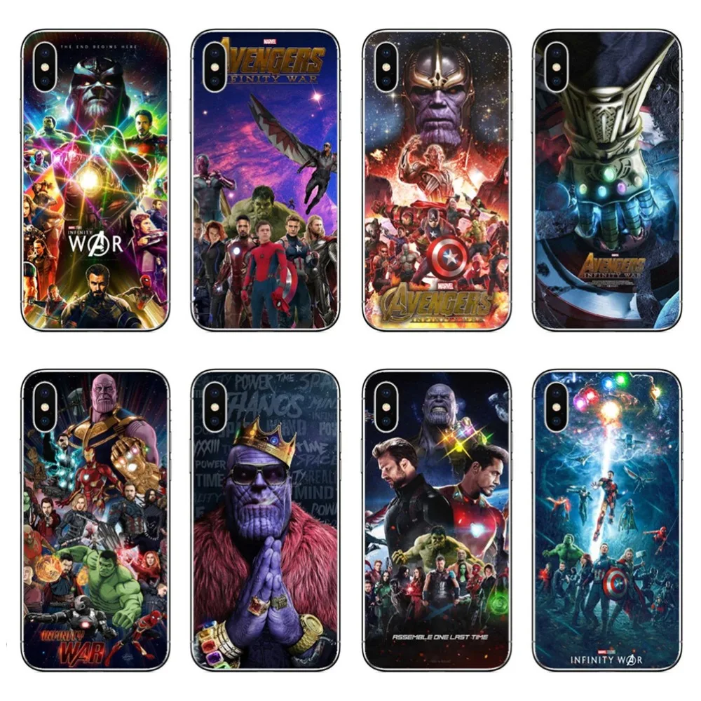 Marvel Avengers Infinity War Thanos Жесткий ПК чехол для телефона iPhone 5 5S SE 6 6S Plus 7 XS Max XR 8 X
