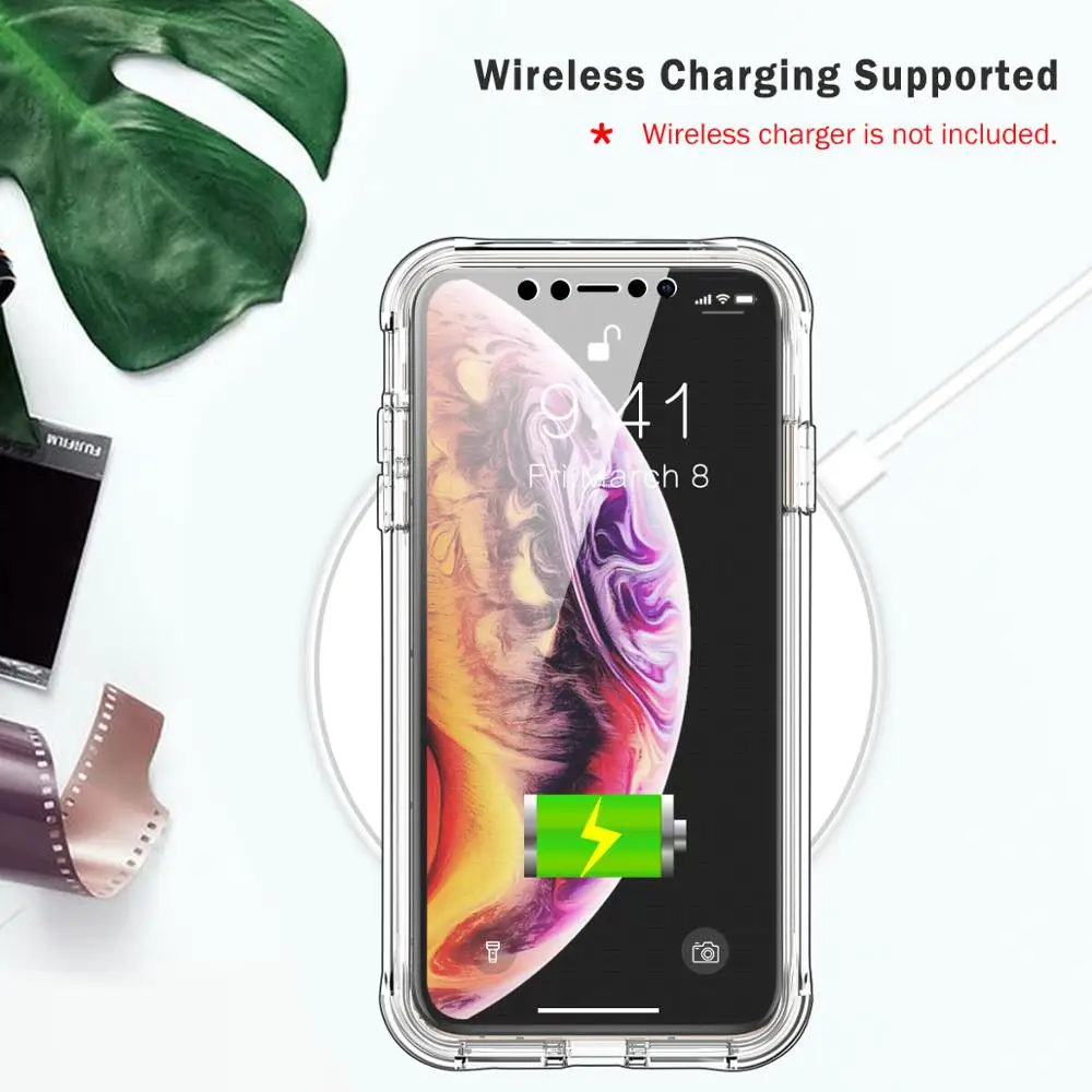 Ударопрочный чехол для iPhone XR XS Max 8 7 встроенная защита экрана Защита всего тела