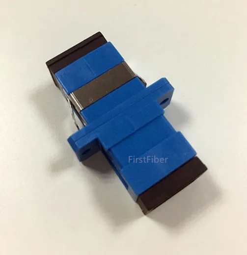 FirstFiber SC/UPC to SC/UPC Simplex Singlemode Plastic Fiber Optic Adapter, Fiber Optic Connector