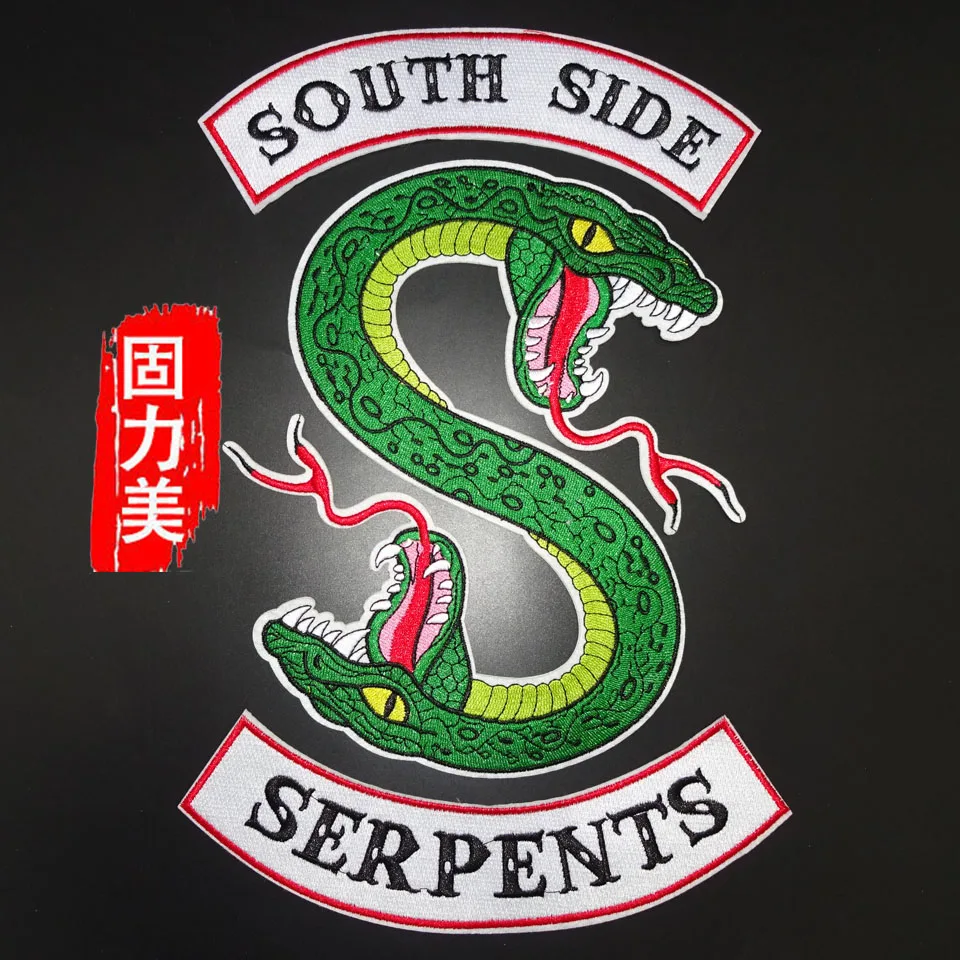 (5 комплектов = 15 шт.) нашивка Змея на вышивку Riverdale South Side Serpents для одежды куртки