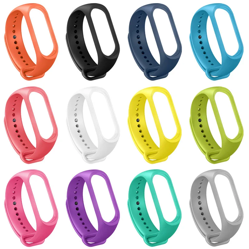 10 шт./упак. силиконовый ремешок для xiaomi mi band 4 ремень, браслет, ремешок для наручных часов, NFC версия сменный ремешок анти-потерянный браслет