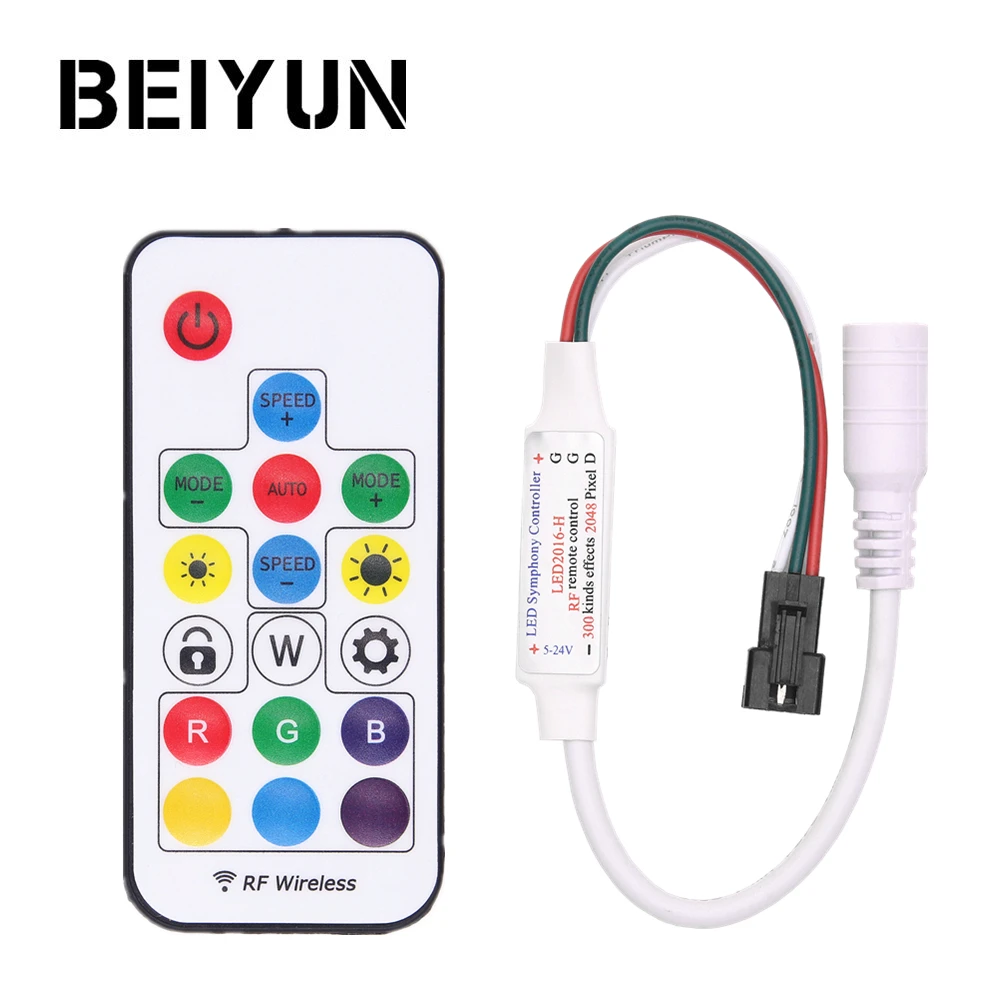 DC 5V SP103E RF LED контроллер мини 14Key WS2812 мечта красочные RGB светодиодные полосы