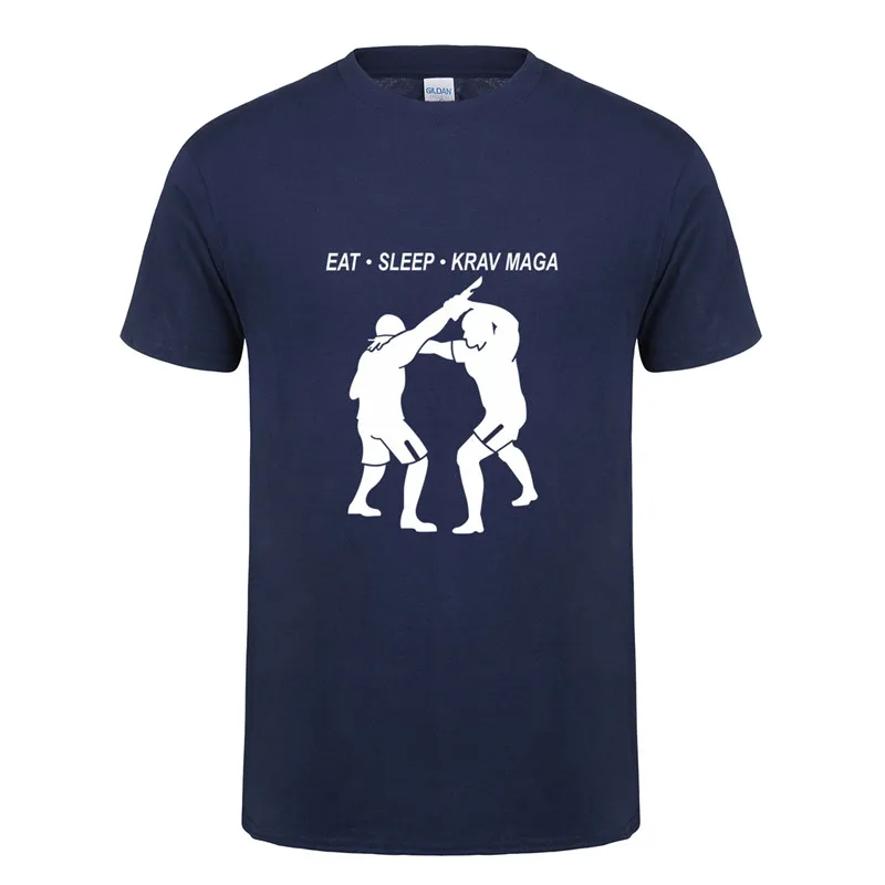Модная новинка футболка Eat Sleep Krav Maga Мужская игровая хлопковые мужские футболки с
