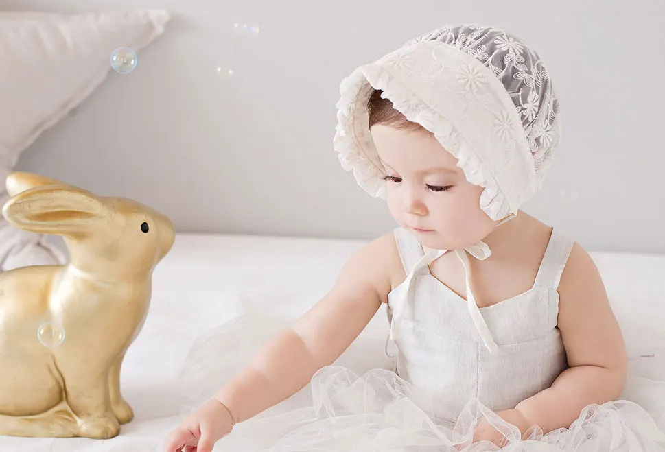 [Lemonkoko] Детская кружевная шляпа детская шапочка Infantil летний реквизит для фотосъемки новорожденных Детский чепчик шапка, аксессуары для фотографий для новорожденных