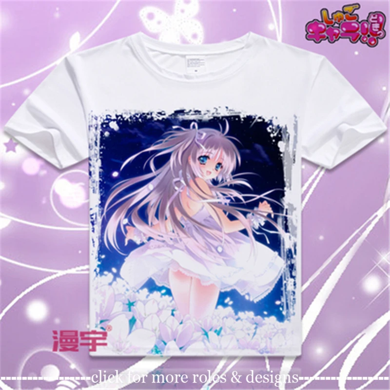 Shugo Chara! Футболка унисекс с коротким рукавом для косплея My Guardian персонажей Аму
