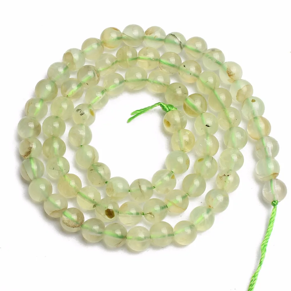 Smooth beads Pick Size 4.6.8.10 12mm Genuine Green Prehnita Round Loose Stone Beads For Jewelry Making | Украшения и аксессуары