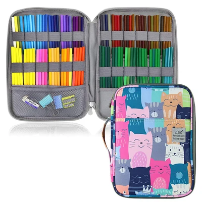Xue Cat NO PENS 192H 96/192 отверстия и милые носки с рисунками зверей из мультфильмов школьные Карандаш Чехол канцелярские принадлежности большой Цвет эскиз сумка для хранения ручек штраф Карандаш Чехол - Цвет: Xue Cat NO PENS 192H