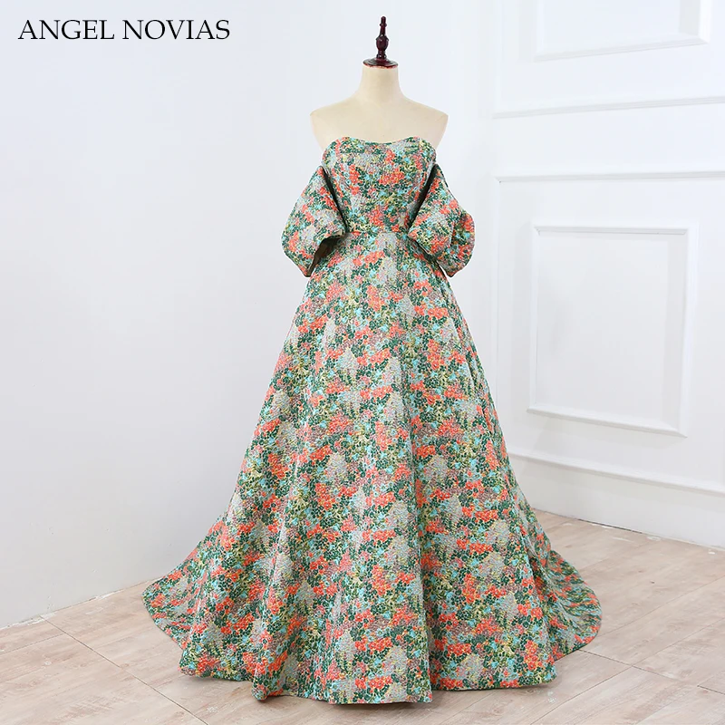 

Long Luxury High End Custom Arabic Ball Gown Evening Dress 2020 Abendkleider ANGEL NOVIAS Robe Rouge Longue Plus Size Gown