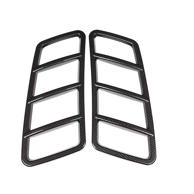 Carbon Fiber 2 шт. карбоновое волокно ABS хромированная рамка капота двигателя для Mercedes Benz ML GL GLE GLS класс W166 2013- автомобильные аксессуары - Цвет: Carbon Fiber