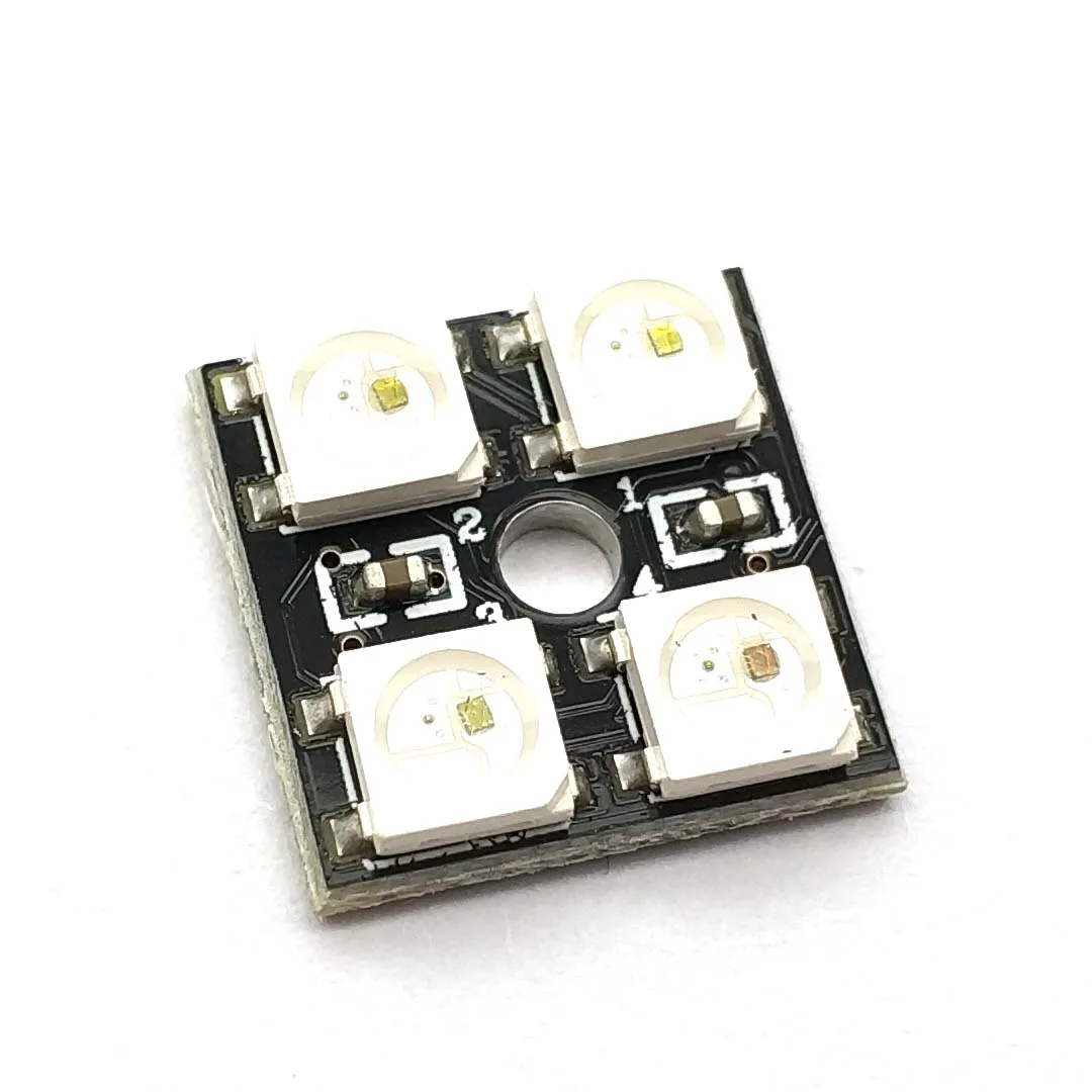 Фото WS2812B-4 5 в 5050 RGB Светодиодная панель 4-битная светодиодная плата для разработки №2