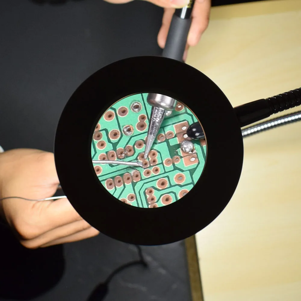 Очки для пайки 3X USB NEWACALOX лупа третья рука вращающийся инструмент|Лупы| |