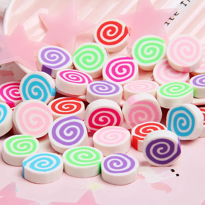 10 шт. Kawaii глины Кабошоны Конфеты искусственная еда муляж DIY чехол для телефона