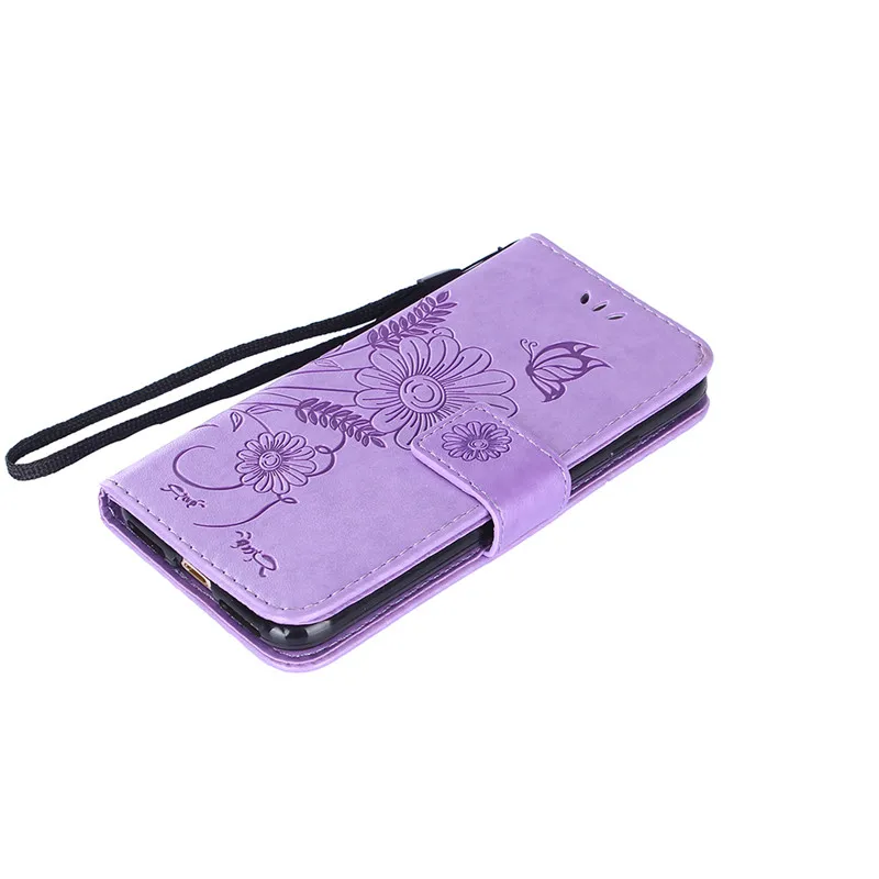 Роскошный кожаный флип чехол с 3D принтом цветка бабочки для Apple Iphone 4 4S 5 5S 6 6s 6plus Plus