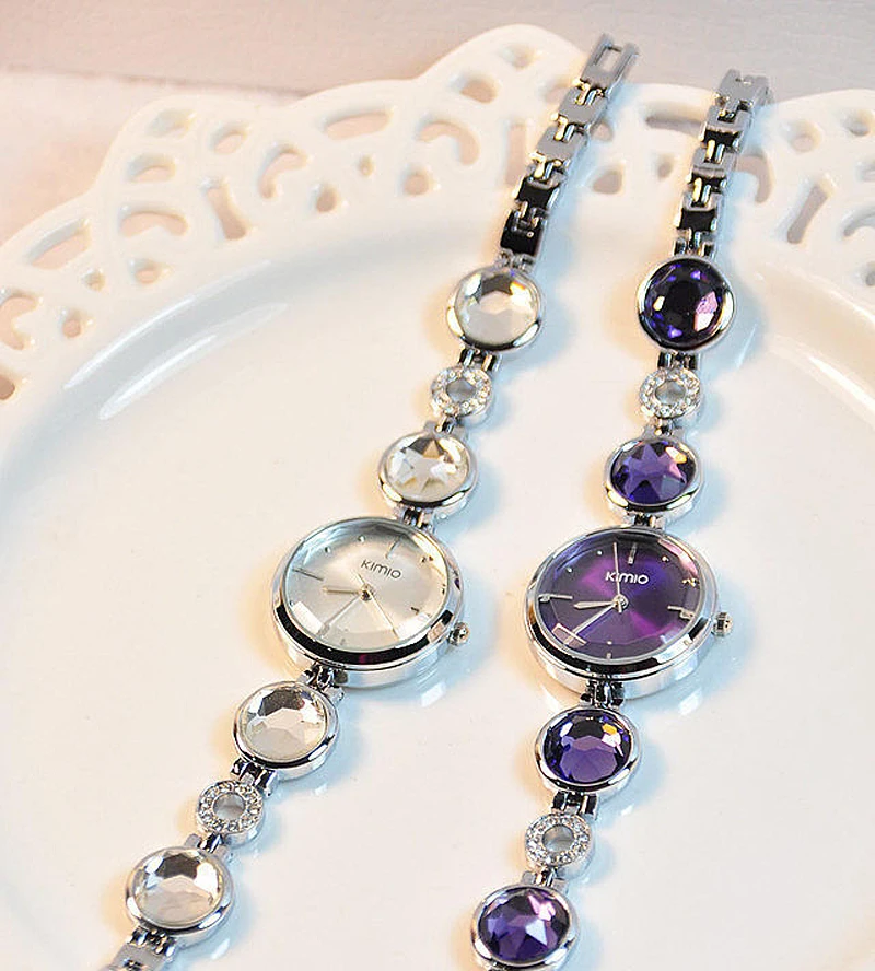 Jw756 KIMIO новые ювелирные изделия и циркон часов браслет часы для Для женщин |