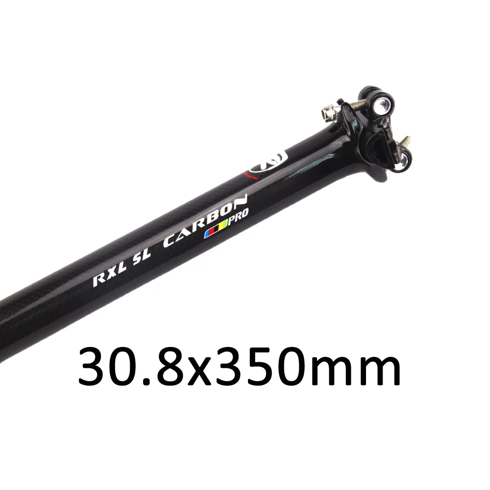 RXL SL велосипедный штырь углеродный MTB 27,2/30,8/31,6 мм 3 к глянцевый 350/400 мм Черный Сверхлегкий полностью углеродное волокно велосипедный Подседельный штырь 25,4 - Цвет: Цвет: желтый