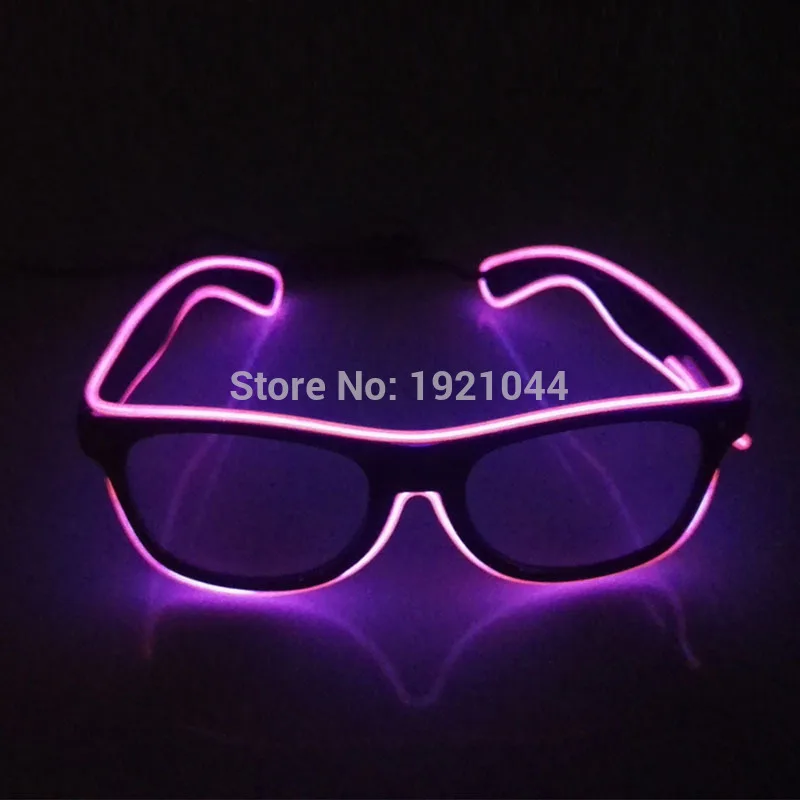 10 Цвета мигающий EL провода Led очки световой вечерние светильник ing красочные светящиеся подарок для Dj яркое светильник вечерние украшения - Цвет: pink