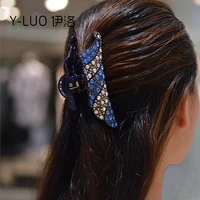 women headwear luxury hair jewelry large hair claw crystal hair clip for girls rhinestone hair accessories for women
