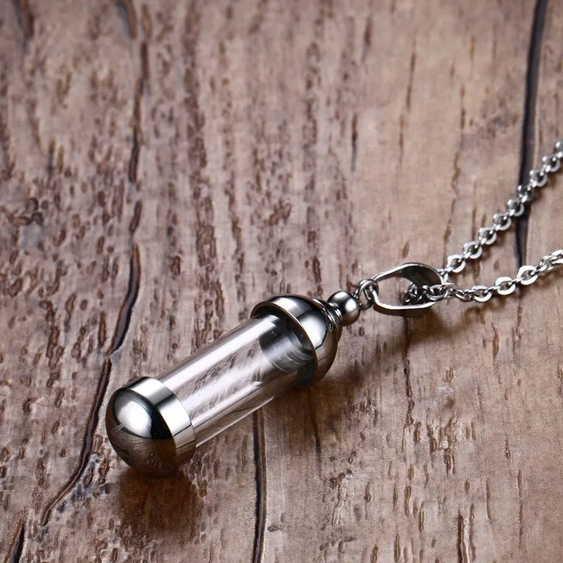 Женские ожерелья из нержавеющей стали стекло собирает Openable прах питомца бутылки