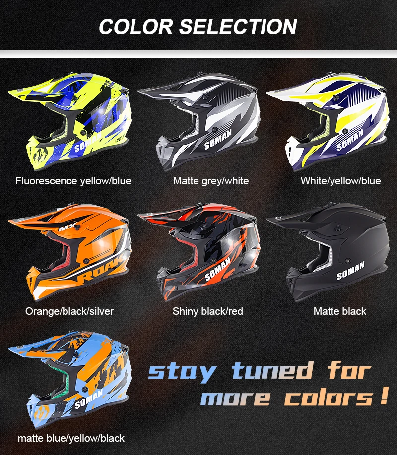 SOMAN SM633 ECE мотоциклетный шлем по пересеченной местности каск MX Dirt Bike гоночный шлем для мотокросса по бездорожью Moto Cascos