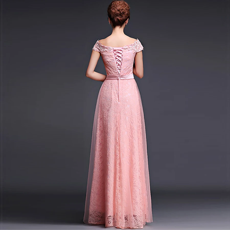 Горячая Распродажа розовое платье подружки невесты с рукавами крылышками и v