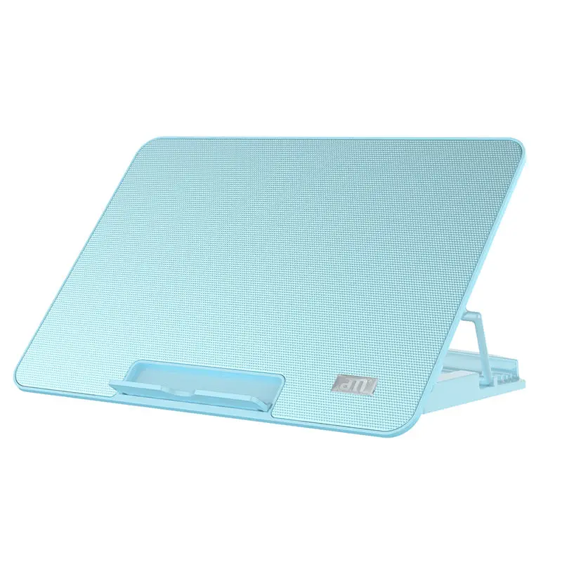 Blue Adjustable Folding Laptop Stand For Macbook Lenovo Dell HP Asus Portable Notebook Holder 2 USB Ports Six Fan Cooling Pad Bracket - Цвет: Blue