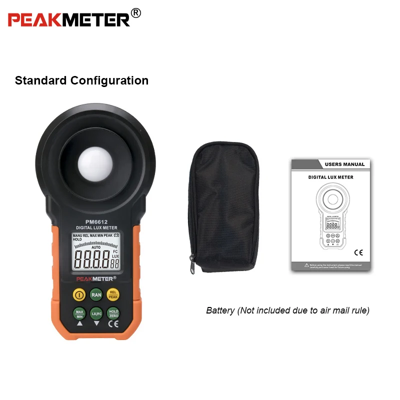 Peakmeter MS6612 (0. 01lux/0.01FC разрешение) цифровой Lux световой метр Lumenmeter Lux/FC Meters