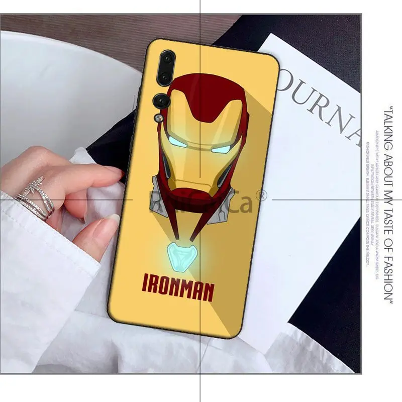 Чехол для телефона Ruicaica Marvel Avengers Endgame I'M ironman черный чехол Huawei P9 P10 Plus Mate9 10 Mate10 Lite