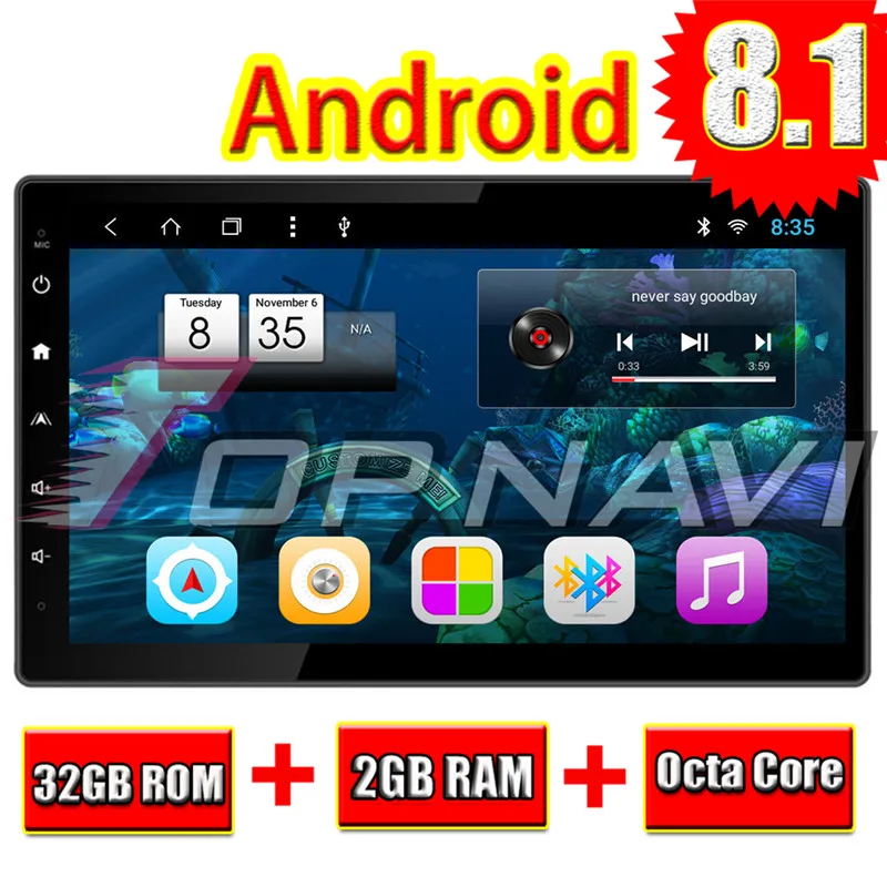 Автомобильный мультимедийный плеер Topnavi 10 2 дюйма Восьмиядерный Android 8 1 для