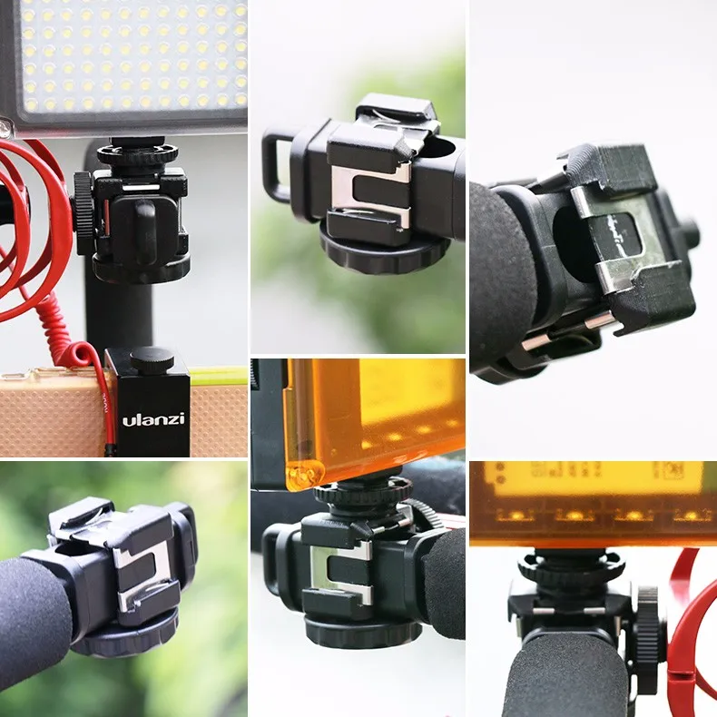 Ulanzi 3 башмак крепления видео стабилизатор ручной захват для Gopro Hero экшн-камер для iPhone Xiaomi смартфон DSLR Nikon Canon