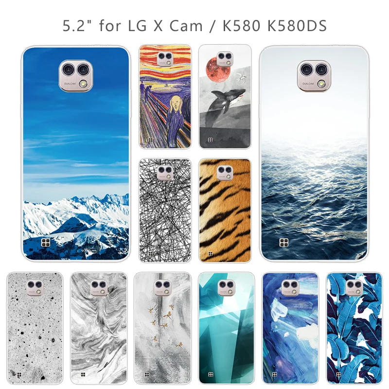 Cases for LG X Cam K580 K580Y Xcam K580DS 5.2 Inch Landscape Case Soft Silicone Clear TPU Covers Skin Lg |