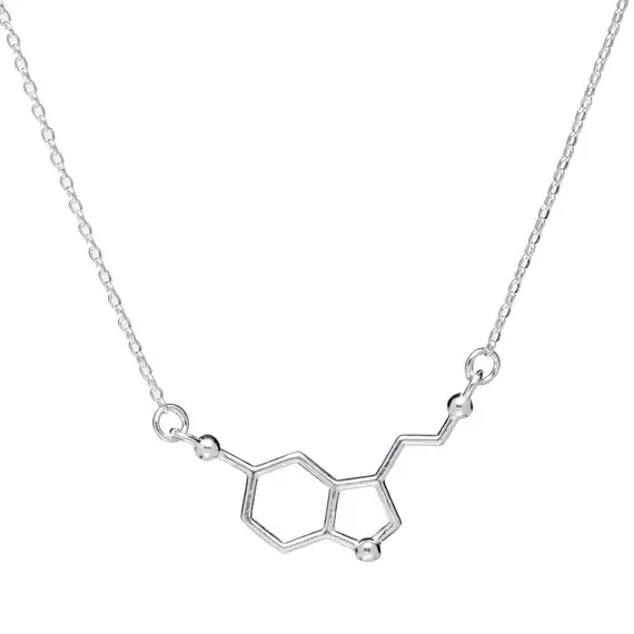 

Formula Hormone Serotonin Molecule Necklace Science Molecules Nurse Chemistry Molecular Pendant Chain Necklaces Women Jewelry