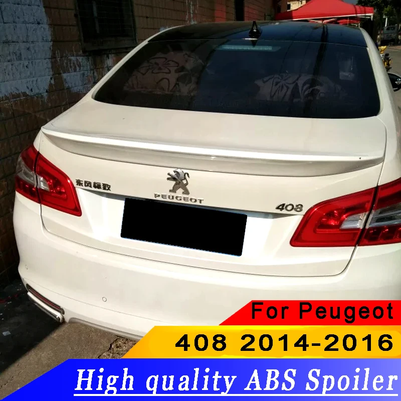 Спойлер заднего крыла из АБС-пластика для Peugeot 408 2014 2015 2016 высокое качество