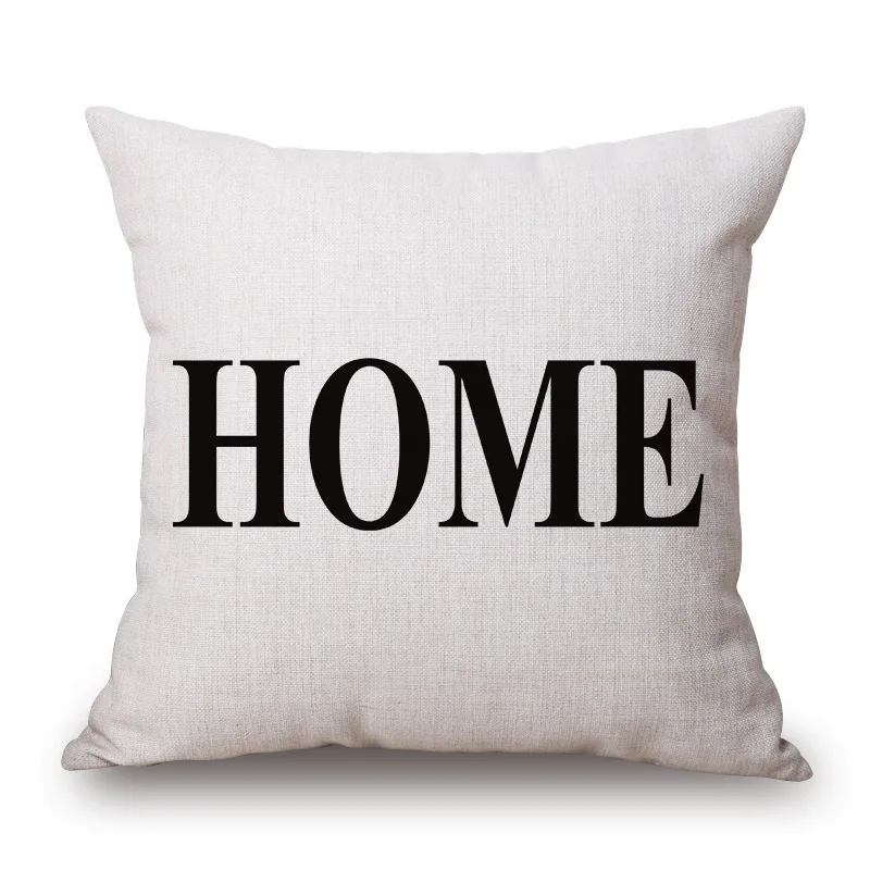 Nordic Geometric Style Linen Cotton Pillow Cover Black White Cushion Home Decorative Case Sofa | Дом и сад