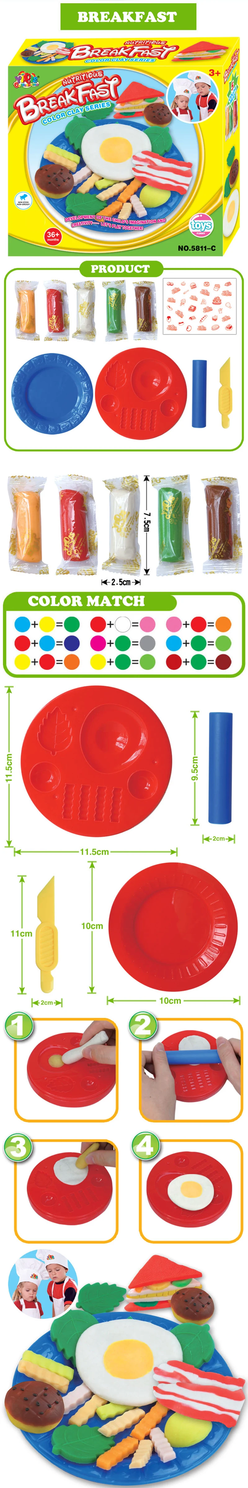 Kawaii мягкой полимерной глиной комплект DIY Playdough 3D Цвет Пластилин пластилина Play сделать комплект развивающие игрушки подарок для детей малыш