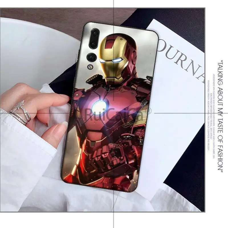 Чехол для телефона Ruicaica Marvel Avengers Endgame I'M ironman черный чехол Huawei P9 P10 Plus Mate9 10 Mate10 Lite