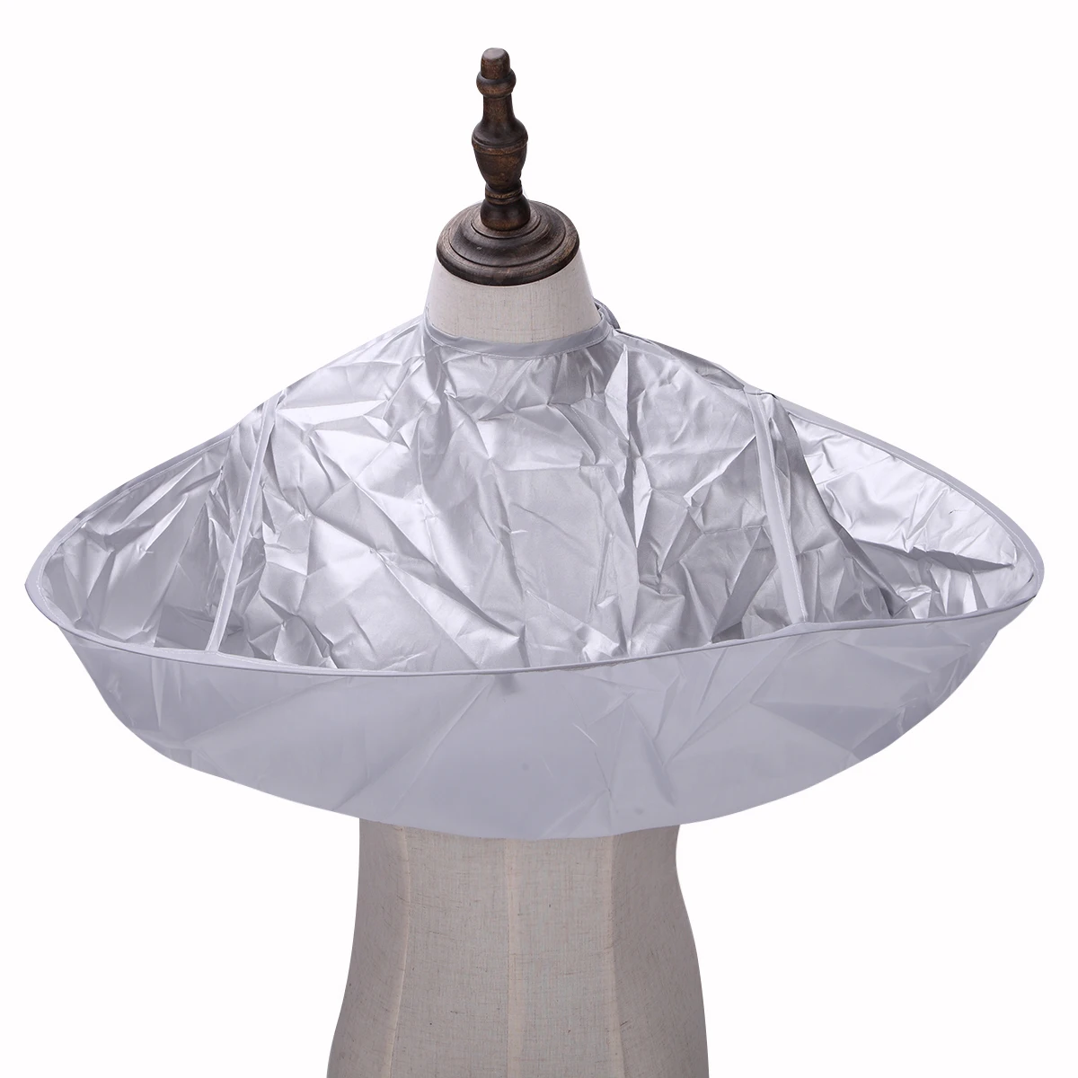 Серебряный Складная Стрижки плащ Водонепроницаемый парикмахерские зонтик