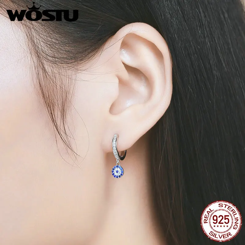 Женские серьги-подвески WOSTU винтажные серьги из 100% настоящего серебра 925 пробы