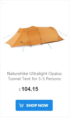 Naturehike Однослойная 20D силиконовая нейлоновая ткань 5-8 человек большие праздничные шатры беседка для отдыха на природе семьи кемпинга путешествия пикника