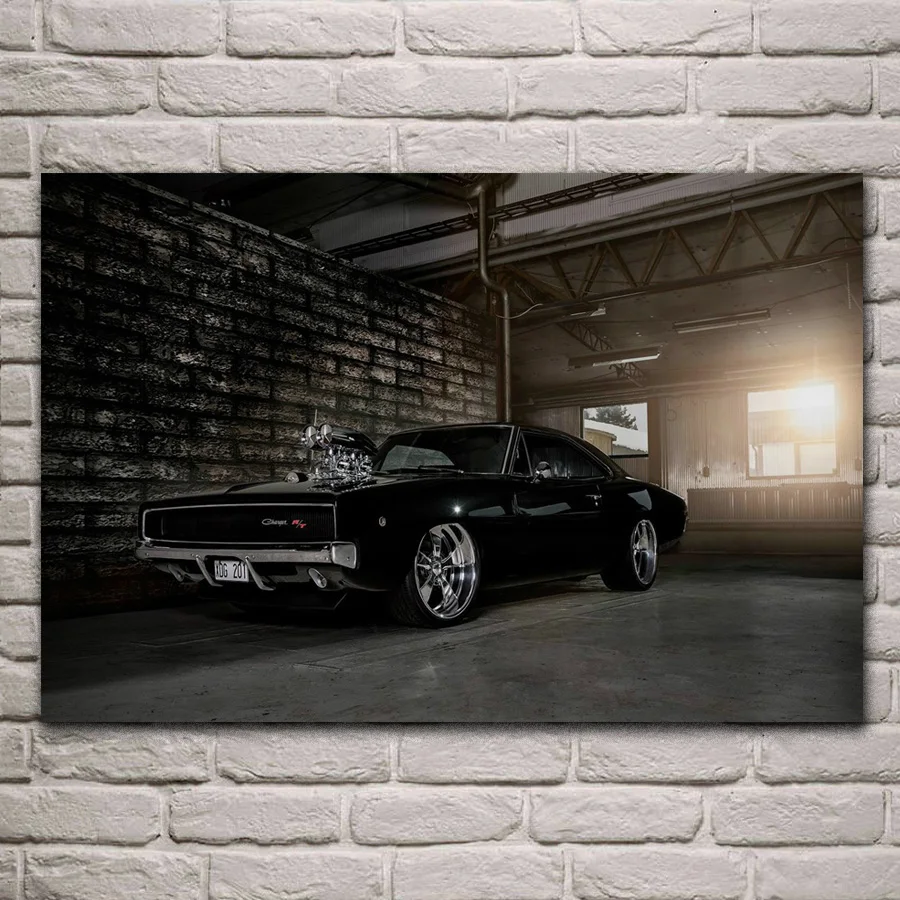 

1968 muscle cars hot rod engine sports car posters on the wall picture home living room decoration for bedroom KA291