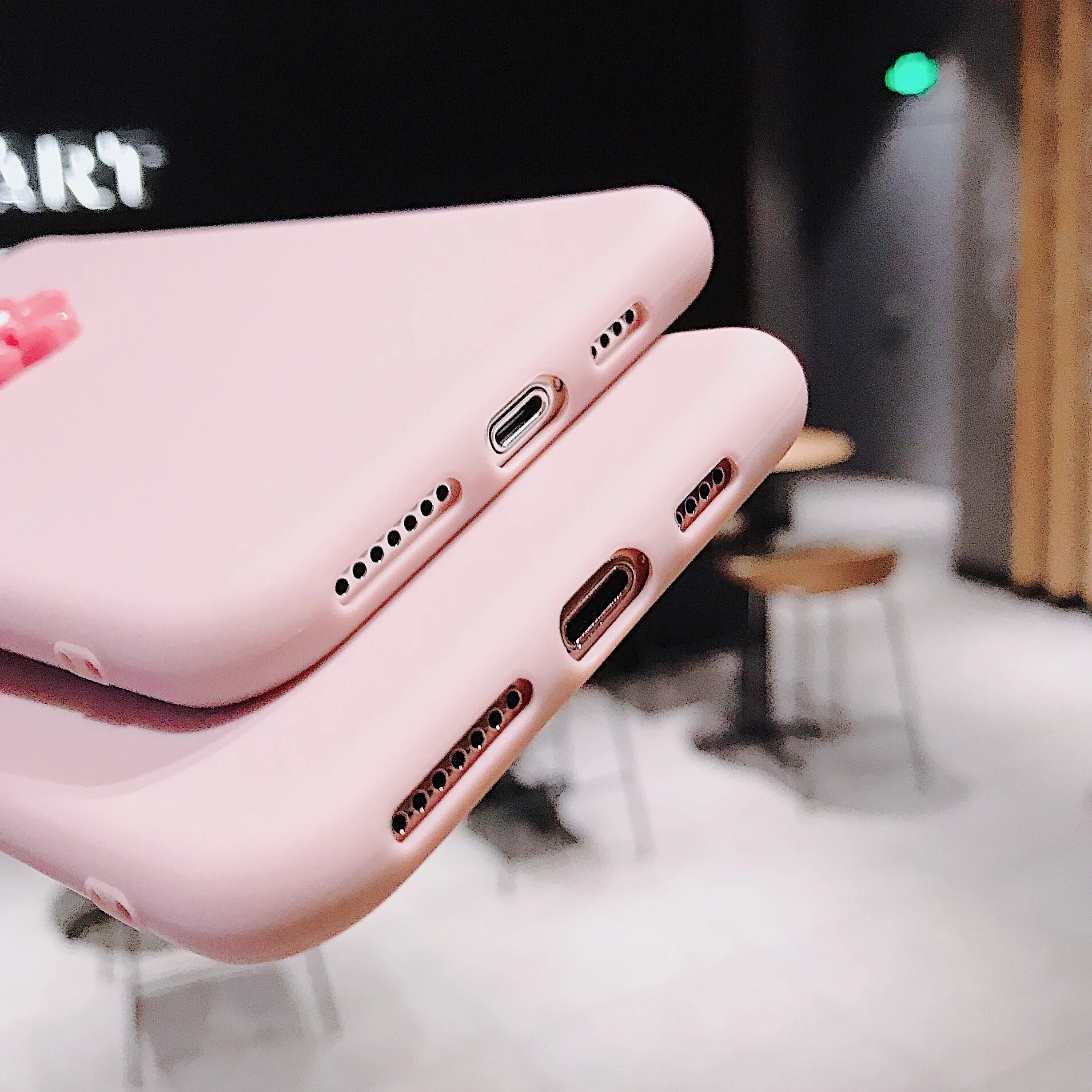 Мягкий ТПУ чехол для телефона iPhone XS MAX XR X 8 7 Plus 6 6s 3D стереоскопическая Розовая