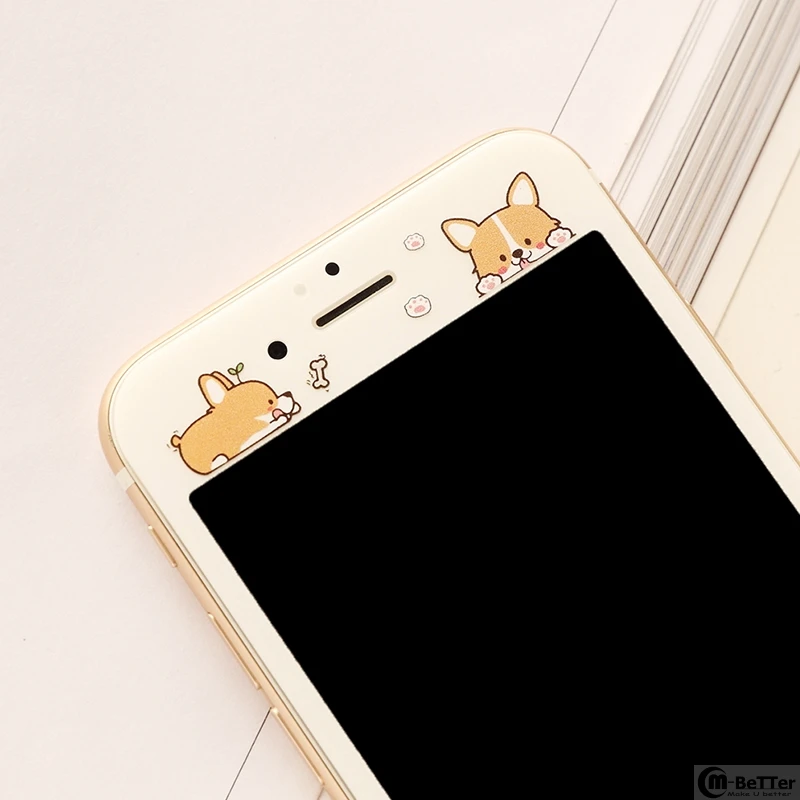 Keji Dog для iPhone 8 plus закаленное стекло Защита экрана 7 6 6s мягкий край Передняя пленка