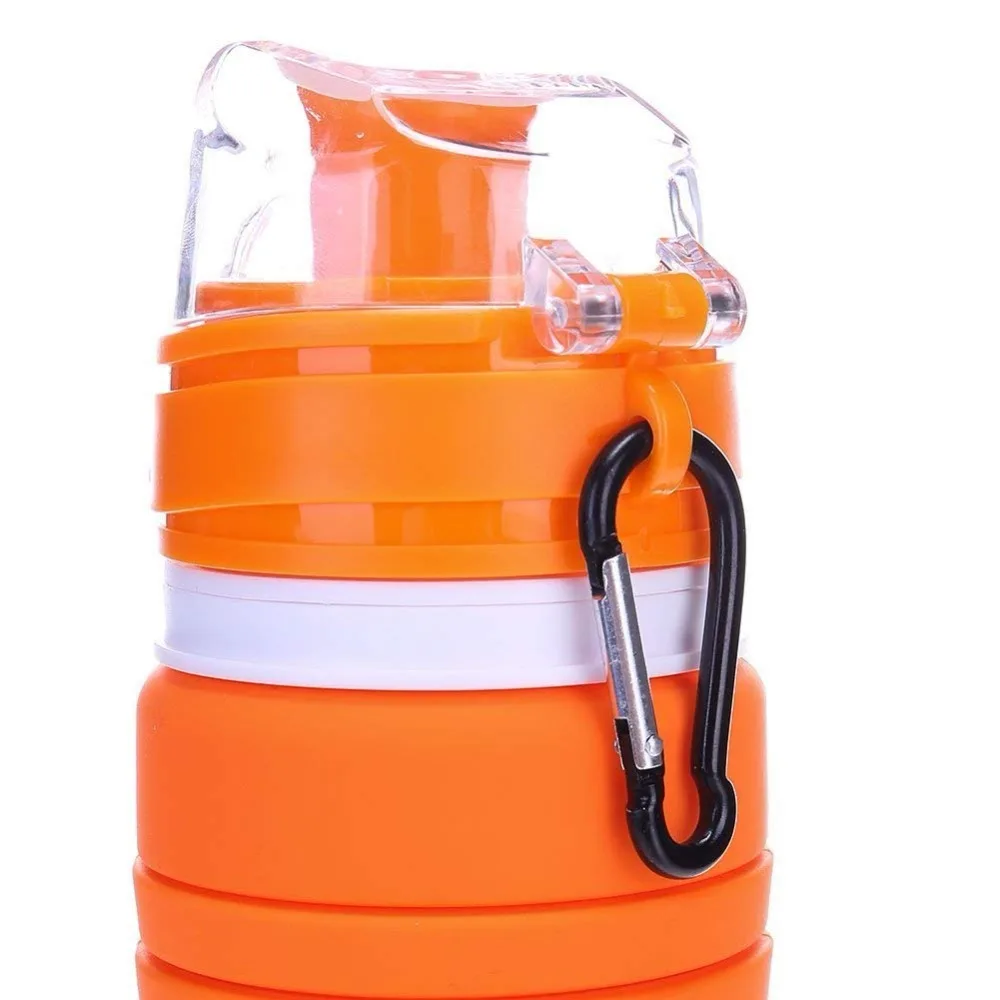 500 мл складная бутылка для воды BPA бесплатно портативная силиконовая складные