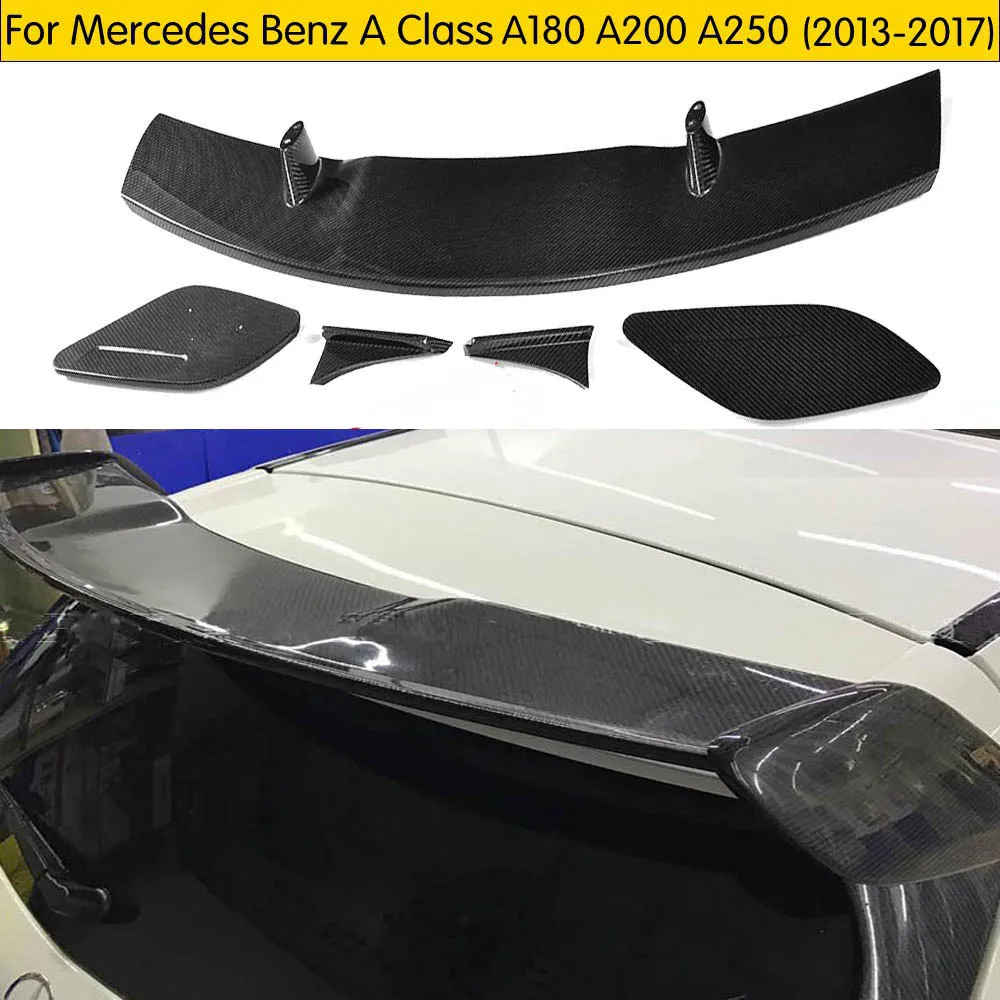 Задний спойлер на крышу W176 из углеродного волокна для Mercedes Benz A Class W177 A180 A200 A250 A260 и